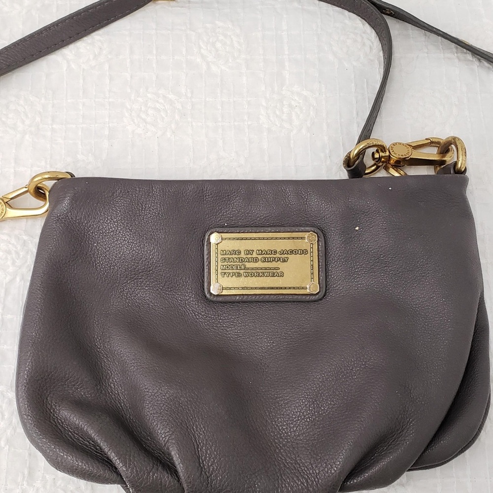 Marc by Marc Jacobs Grey Leather Crossbody Bag